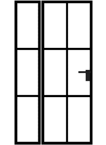 Lofttür mit Seitenteil rechts (Anschlag R)