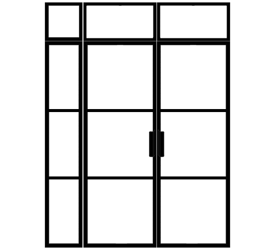Loft Doppeltür mit Seitenteil links und Oberlicht Loft Line