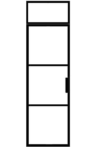 Einzeltür mit oberlicht und Anschlag links Loft Line