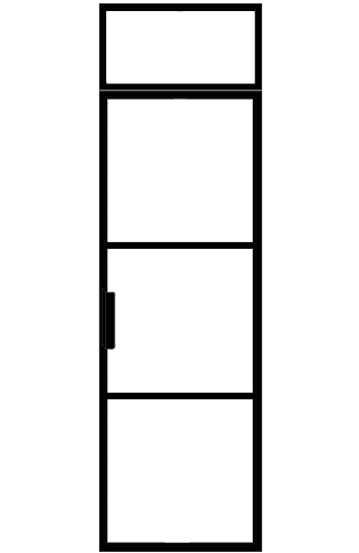 Einzeltür mit Oberlicht und Anschlag rechts Loft Line