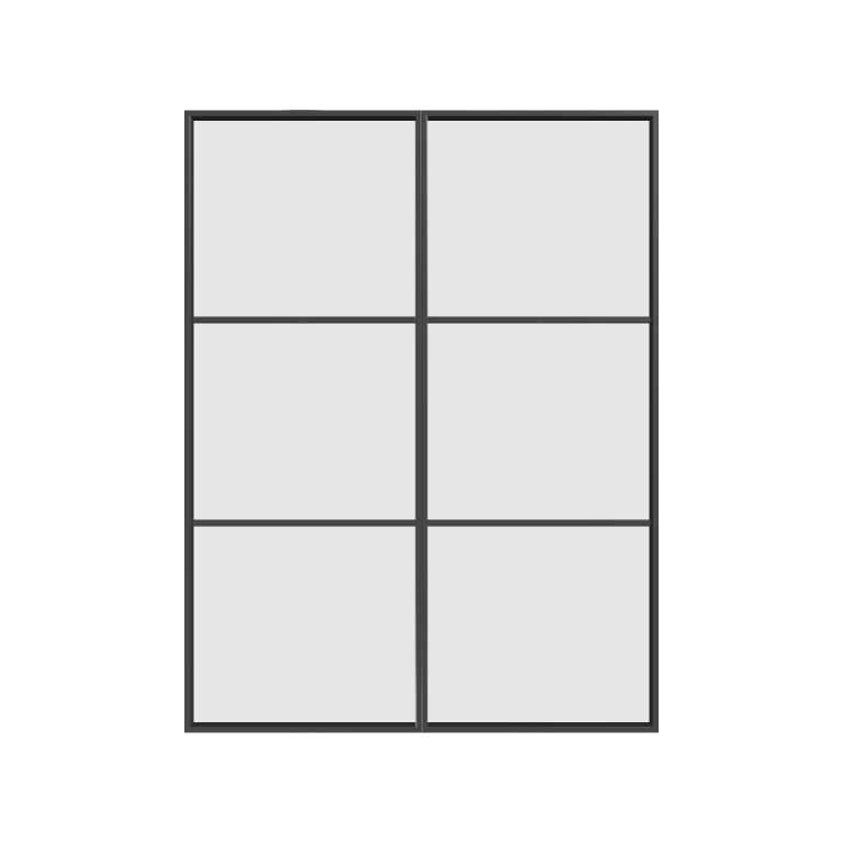 Loft-Trennwand Elegance Line: 2 Flügel