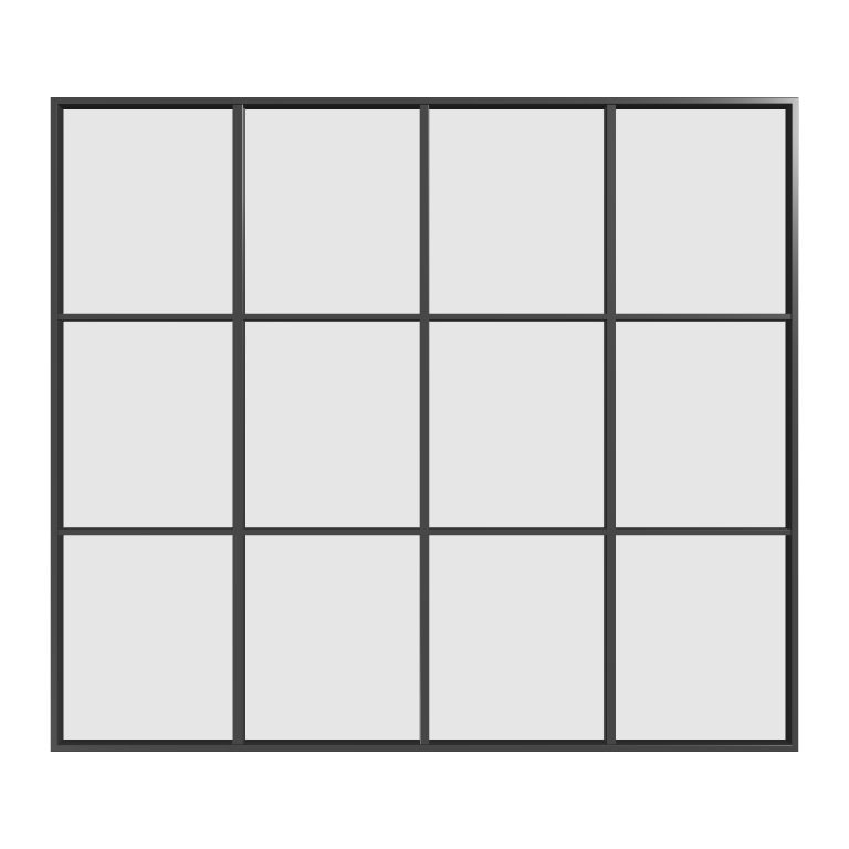 Loft-Trennwand Elegance Line: 4 Flügel